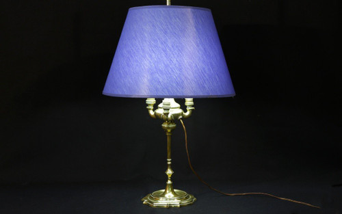 Lampada a olio, bronzo, elettrificata, XIX secolo