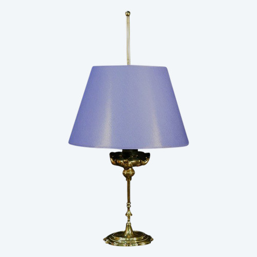 Lampada a olio, bronzo, elettrificata, XIX secolo