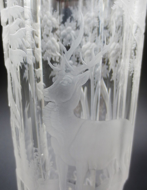 Verre en cristal de Bohème. XIXe siècle. 