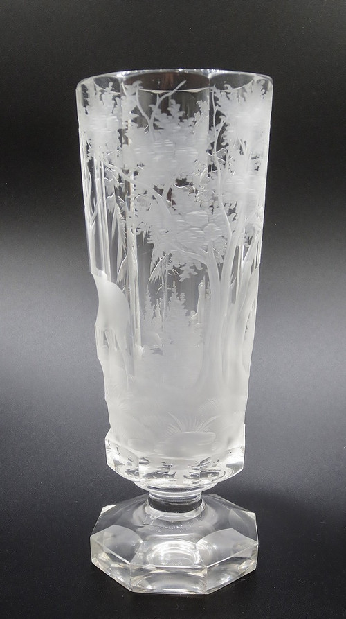 Verre en cristal de Bohème. XIXe siècle. 