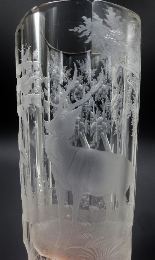 Verre en cristal de Bohème. XIXe siècle. 