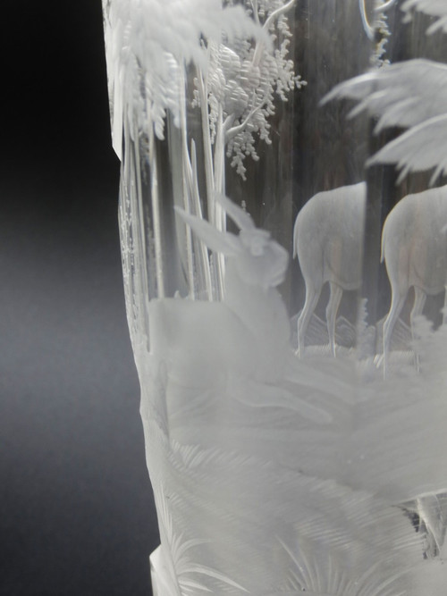 Verre en cristal de Bohème. XIXe siècle. 