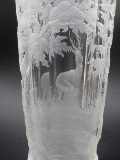 Verre en cristal de Bohème. XIXe siècle. 