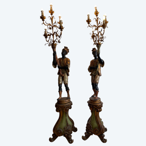 Pair of Nubian Torchbearers