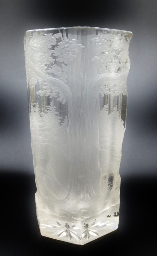 Gobelet en cristal de Bohème, XIXe siècle. 