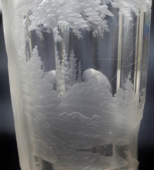 Gobelet en cristal de Bohème, XIXe siècle. 