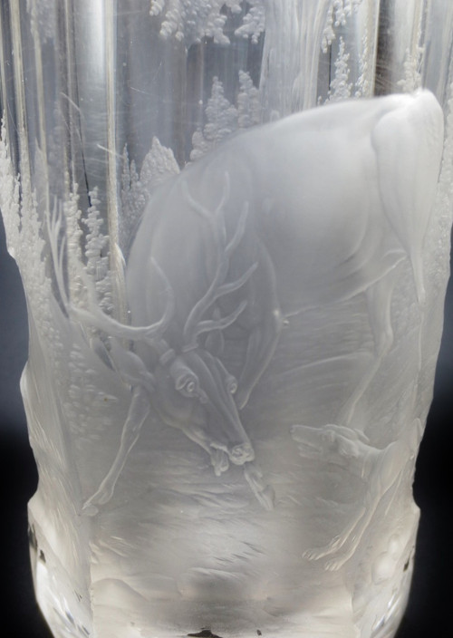 Gobelet en cristal de Bohème, XIXe siècle. 