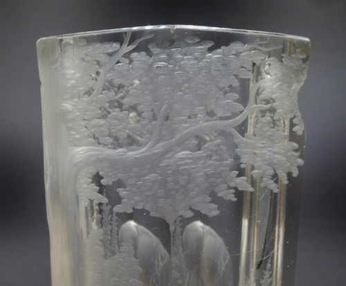 Gobelet en cristal de Bohème, XIXe siècle. 