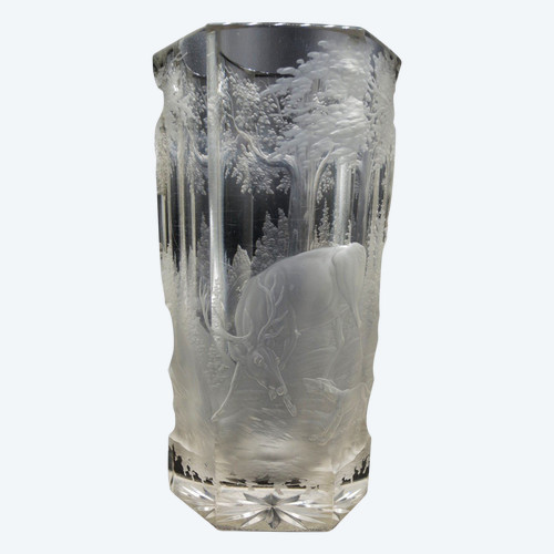 Gobelet en cristal de Bohème, XIXe siècle. 