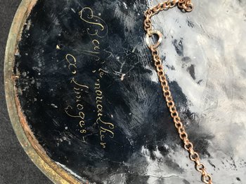 Heilige Elisabeth von Ungarn, E-Mail-Plakette von Limoge XVIII unterzeichnet Baptiste le noualhier