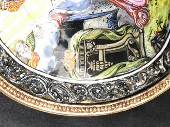 Heilige Elisabeth von Ungarn, E-Mail-Plakette von Limoge XVIII unterzeichnet Baptiste le noualhier