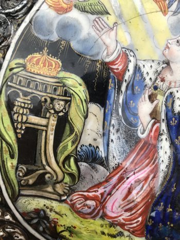 Heilige Elisabeth von Ungarn, E-Mail-Plakette von Limoge XVIII unterzeichnet Baptiste le noualhier