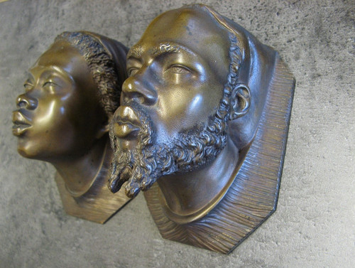 Coppia Di Pirogeni Orientalisti In Bronzo Fine XIX Secolo.
