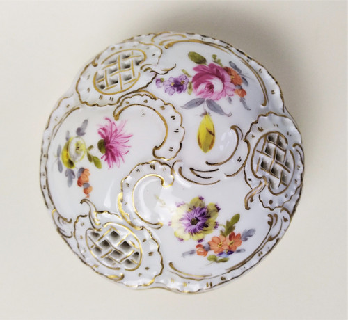 Boîte à Bijoux En Porcelaine Peinte Allemagne