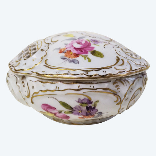 Boîte à Bijoux En Porcelaine Peinte Allemagne