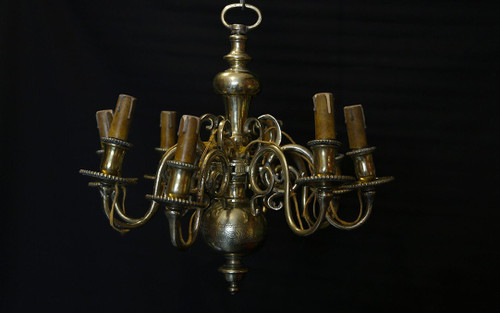 Lampadario ebraico in bronzo, XVIII secolo