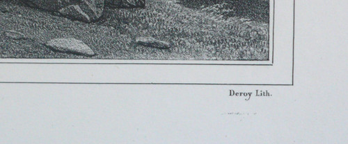 Tempio Della Sibilla A Tivoli Antica Litografia Di Deroy Secondo Coignet