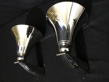 Pair Lamp Wall Lamp Chrome Bronze Modern Style 1930