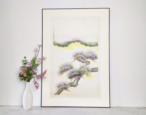 Progetto tessile acquerello per kimono giapponesi