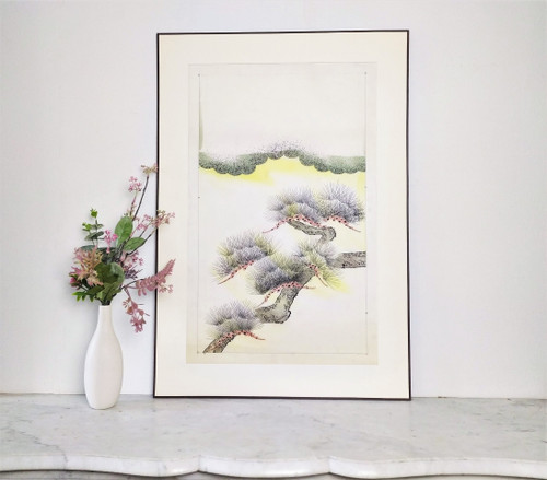 Progetto tessile acquerello per kimono giapponesi