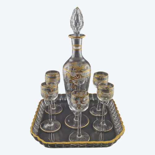 Servizio da liquore in cristallo di Saint Louis, fine del XIX secolo