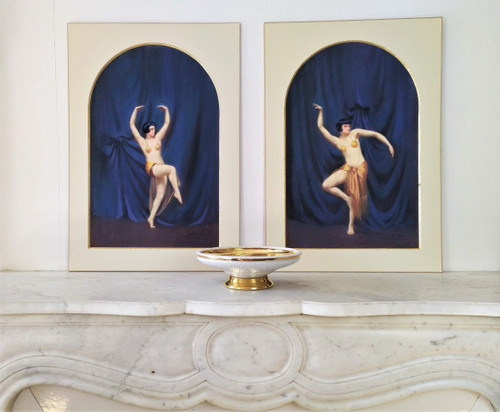  Ballerini di Revue pastello di J.Mutin Art Deco