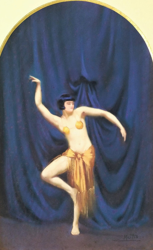  Ballerini di Revue pastello di J.Mutin Art Deco