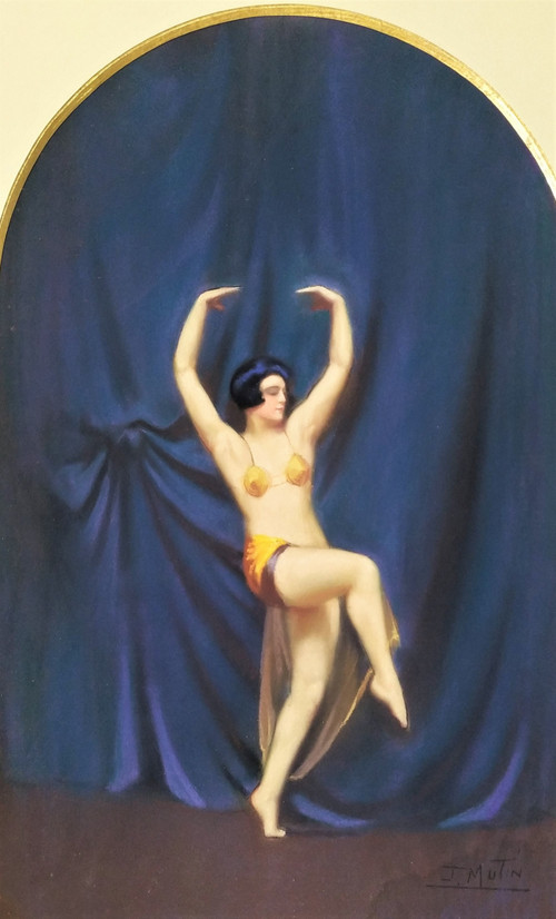  Ballerini di Revue pastello di J.Mutin Art Deco