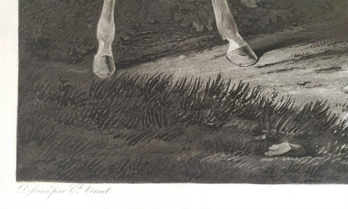 Hunting Engraving by Debucourt After Carle Vernet
