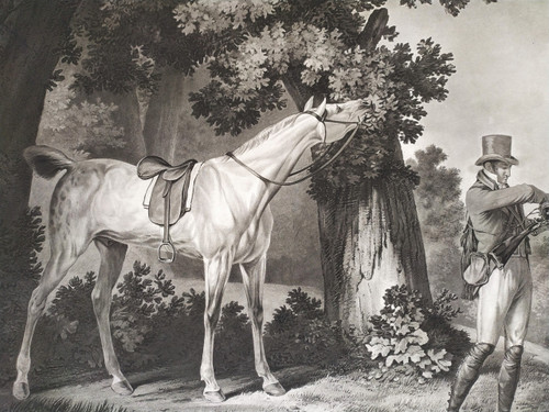 Hunting Engraving by Debucourt After Carle Vernet