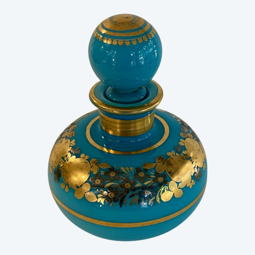 Flacon En Opaline Turquoise Desvignes