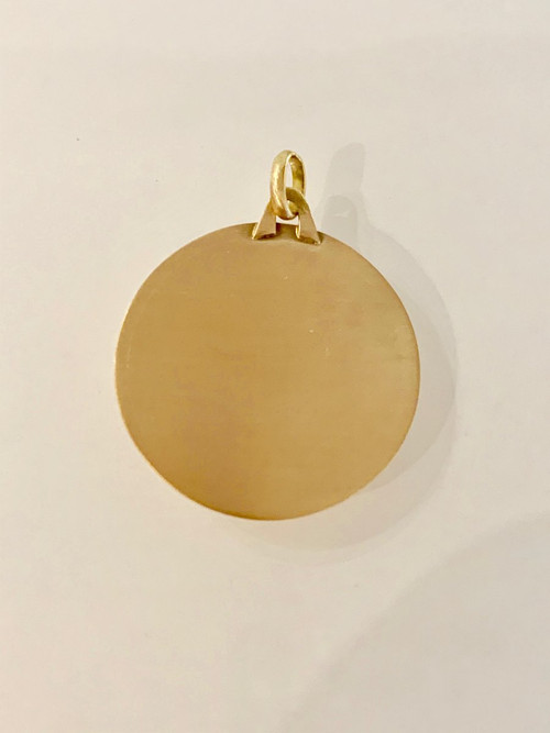Importante Medaglia Religiosa Con Il Profilo Della Vergine