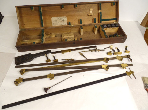 Pantographe Ancien Dessin Laiton Coffret Adrien Gavard Paris XIXème Siècle