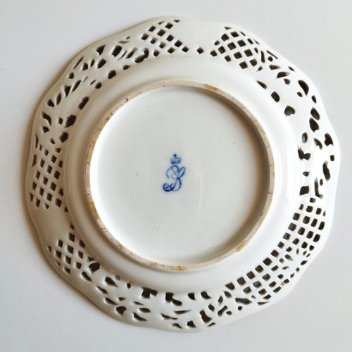 Potschappel Dresden Porcelain Openwork Plates 19th c