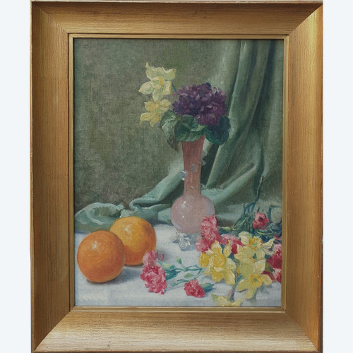 Jules Gustave BESSON - Blumen und Orangen
