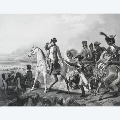 Napoléon Wagram Gravure 19éme d'après Horasce Vernet