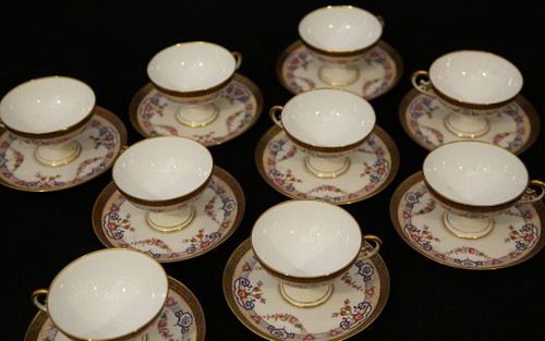 Cups and saucers, Coffee and tea sets, V. Siégel, Paris
