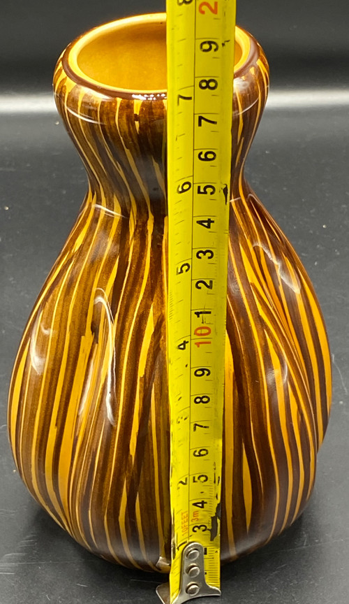 PAINTED SARREGUEMINES VASE