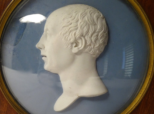 Ritratto Profilo Uomo Impero Sèvres Biscotto Romain-Vincent Jeuffroy XIX secolo