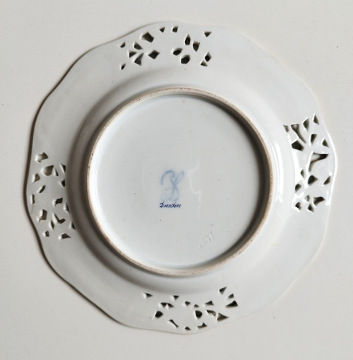 Assiettes Peinte à La Main En Porcelain Potschappel Dresden