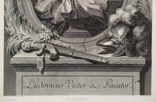  Louis XV Engraving Etching Old Print Portrait 18th C