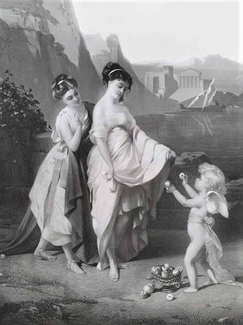 Incisione secondo Brochart in stile neoclassico