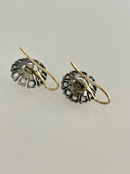 Orecchini Eglantines in oro con perle e diamanti