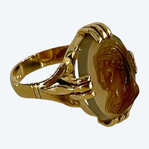 Bague En Or Et Camée Agathe