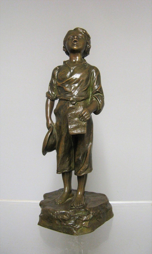 Scultura in bronzo Piccolo cantante firmato da Antoine Bofill.