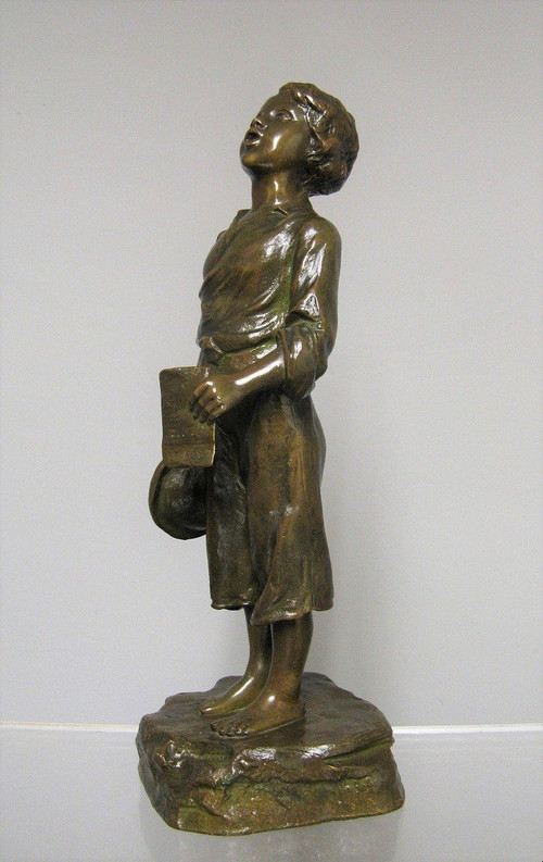 Scultura in bronzo Piccolo cantante firmato da Antoine Bofill.
