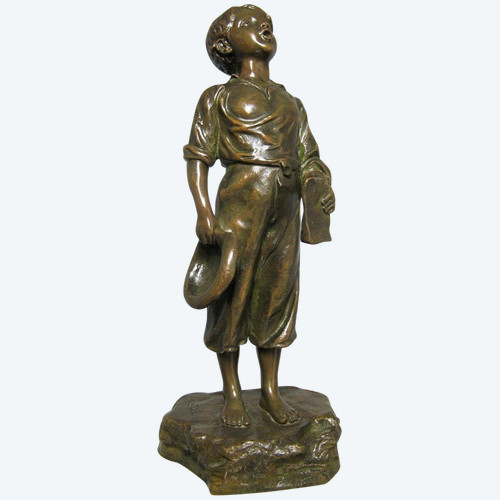 Scultura in bronzo Piccolo cantante firmato da Antoine Bofill.
