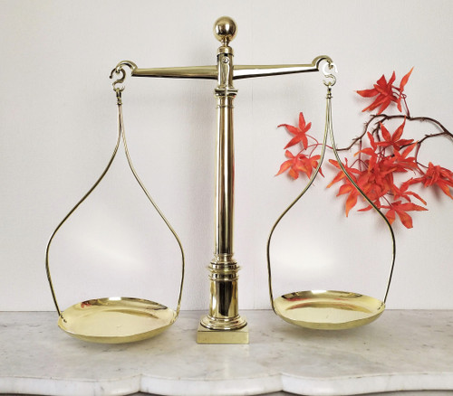 Balance En Laiton Et Bronze XIXème