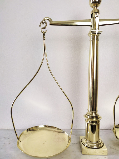 Balance En Laiton Et Bronze XIXème