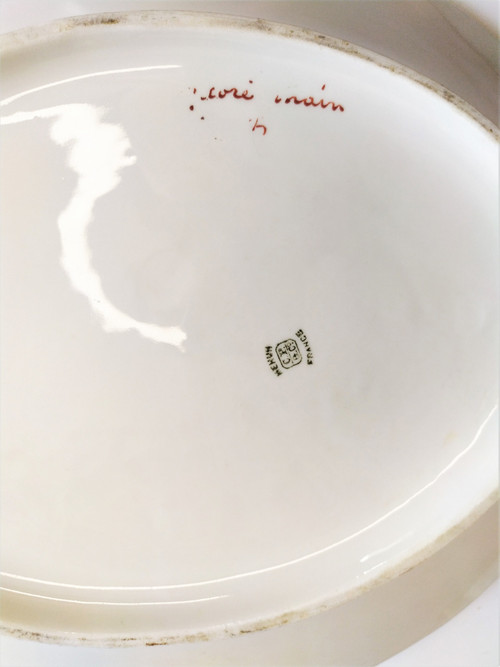 Plat En Porcelaine Peinte Mehun